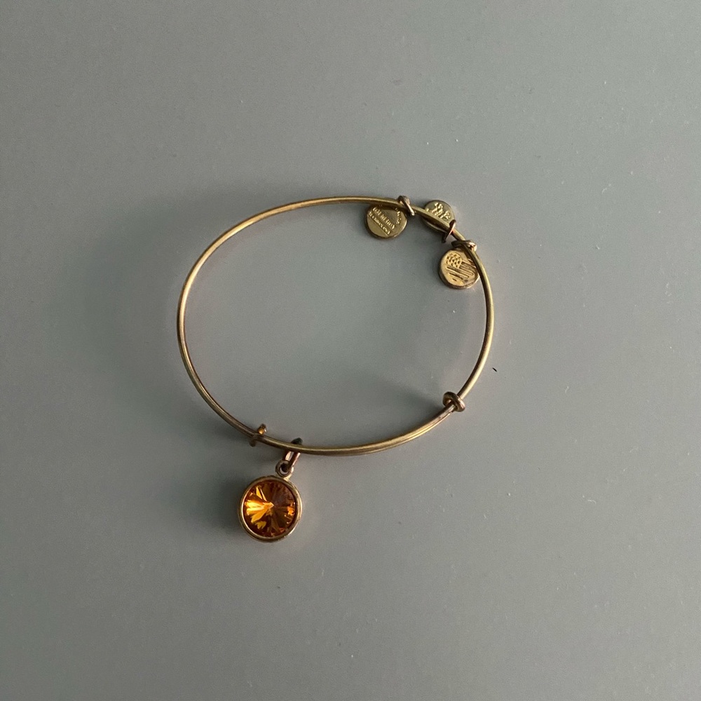 alex & ani adjustable swarovski topaz bracelet